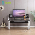 Professional keyboard desk piano stand with mobile sound cabinet